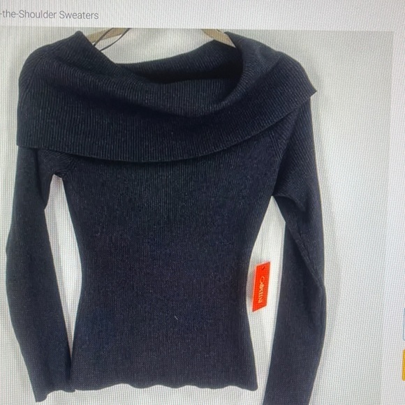 NWT Women’s Kohls Intempo off the shoulder, ribbed knit sweater. 2X - Picture 1 of 2